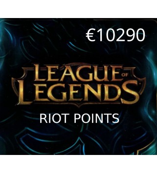 League of Legends 10290 RP Prepaid Card Key EUROPE